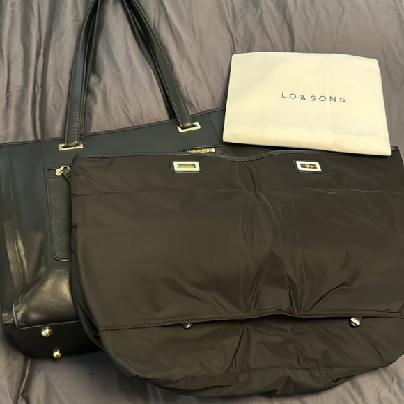 Lo & Sons Seville Prima Tote 13" Black/Gold/Grey - Picture 3 of 16